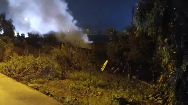 Doğalgaz borusu patladı, o anlar kameraya yansıdı