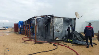 Narlı konteyner kentte yangın