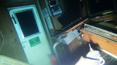 Batan geminin makine dairesinde aramalar başlatıldı
