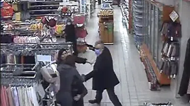 Markette dehşet anları