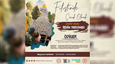 Filistinli çocukların direnişi resme dökülecek