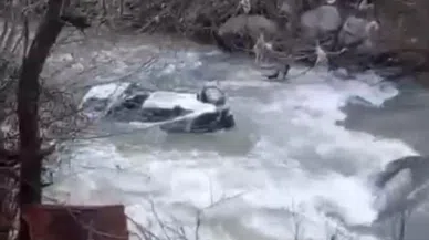Otomobil çaya uçtu: 1 ölü, 1 yaralı