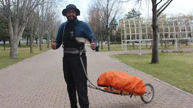 Hac yolunda 7 bin kilometre yürüyecek