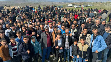 Meraların satıldığını iddia eden köylülerden protesto