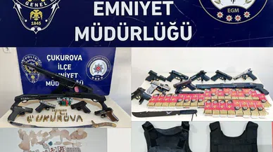 Adana polisinden büyük silah operasyonu: 212 gözaltı