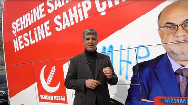 Yeniden Refah Partisi Seçim Otobüsüne Saldırı