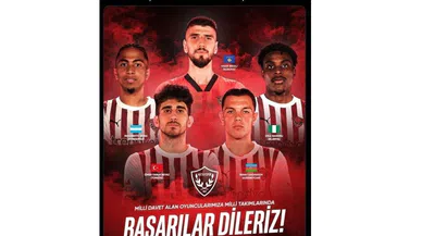 Hatayspor’da 5 futbolcuya milli davet