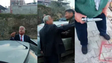 Muhtar ve oğlundan kadın esnafa tehdit