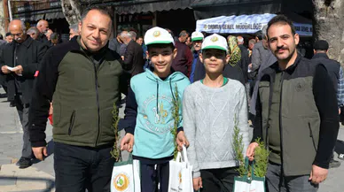 Yeşil vatan için fidan dağıtıldı
