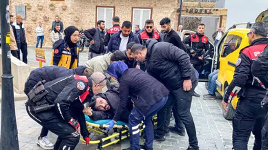 Ticari taksi sürücüsü, motosiklet sürücüsünü tabanca ile vurarak yaraladı