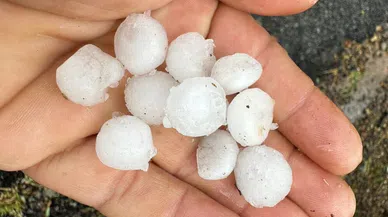 Yağmur ve dolu bahçelerde zarara yol açtı