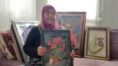 Depremzede kadının tablo tutkusu geçim kaynağı oldu