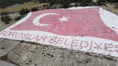 Mersin'in simgesi dev Türk bayrağı bakıma alınıyor