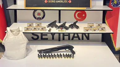 Seyhan polisi toprağa gömülen silahları buldu