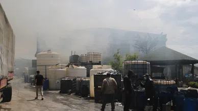 Zeytinyağı fabrikasında yangın