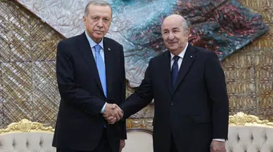 Cumhurbaşkanı Erdoğan, Cezayirli mevkidaşı Tebbun ile görüştü