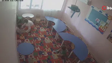 Kreş müdürünün çocuklara uyguladığı şiddet kamerada