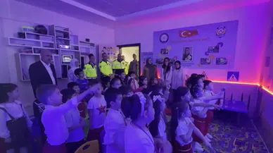 Çocuklara trafik eğitimi verildi