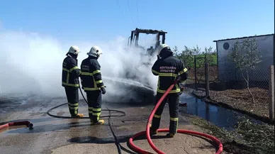 İş Makinesi Alev Alev Yandı