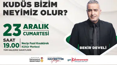 Yazar Bekir Develi, Kudüs'ü Kahramanmaraş'ta Anlatacak