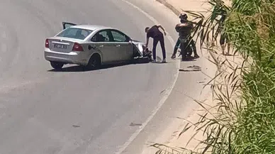 Kavşakta tehlikeli kaza