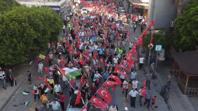 Filistin'e destek, İsrail'e tepki yürüyüşü