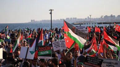 Mersin'de 'Büyük Filistin Mitingi' düzenlendi
