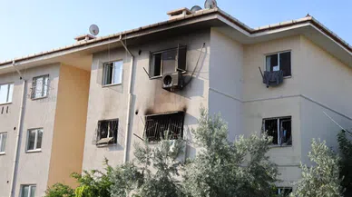 Apartman dairesinde feci yangın