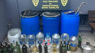 Tekirdağ'da 174 litre sahte alkol ele geçirildi