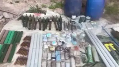 Pençe Kilit’teki sığınakta çok sayıda mühimmat ele geçirildi