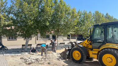 Araban ilçe mezarlığında çevre düzenlemesi çalışmaları devam ediyor