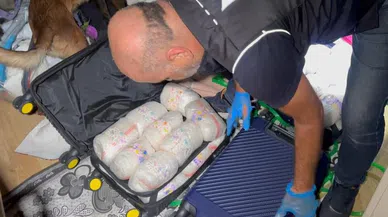 Mersin'de şok operasyon: Valizlerde 47 kilo metamfetamin ele geçirildi