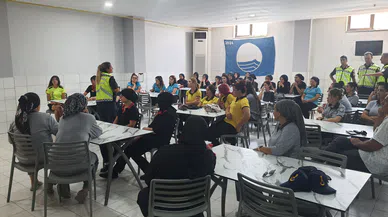 Kumluca’da kadın sürücülere jandarmadan trafik eğitimi
