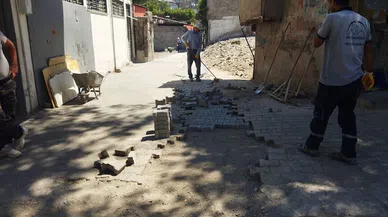 Kayabaşı Mahallesi'nde Parke Yenileme Çalışmaları
