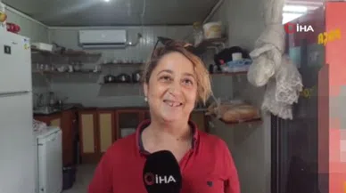 Konteyner kentte çay evi işleten kadın, “Parası olandan alıyoruz olmayandan almıyoruz”