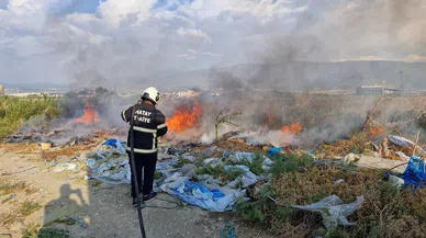 Antakya’da çöplük yangını