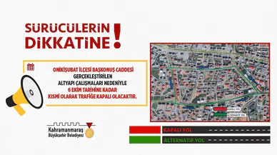 Başkonuş Caddesi İçin Alternatif Güzergâh Uyarısı