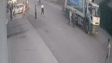 Çöp kamyonunun altında kalan kadın ağır yaralandı