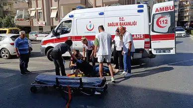 Elektrikli bisiklet ile ticari taksi çarpıştı