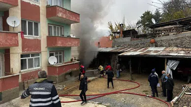 Odunlukta çıkan yangın söndürüldü