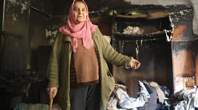Karanlıkta Kalmamak İçin Yaktığı Mum Yangın Çıkardı, Yaşlı Kadın Emekleyerek Kaçıp Kurtuldu