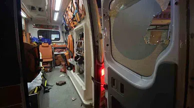 Hasta Taşıyan Ambulansa Taşlı Saldırı