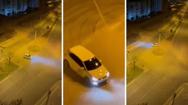 Gece Yarısı Drift Atan Trafik Magandaları Kamerada