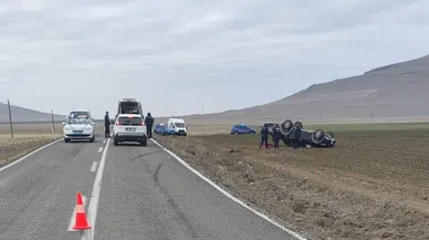 Kontrolden çıkan pikap takla attı: 3 yaralı