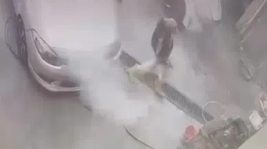 Hortumu elinden kaçırdı, araç yerine kendini yıkadı