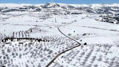 Kahramanmaraş'ta ki Merk Gölet'i Dondu