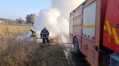 Aracın yanması sonucu 1 kişi yaralındı