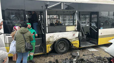 Okul servisi otobüsle çarpıştı: 9 yaralı