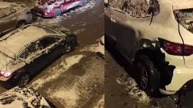 Alkollü sürücü park halindeki 7 araca çarptı