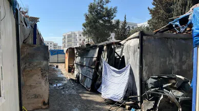 İşçilerin kaldığı konteyner yandı: 1 ölü, 1 ağır yaralı